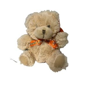 Beige Plush Teddy Bear with Branded Bow